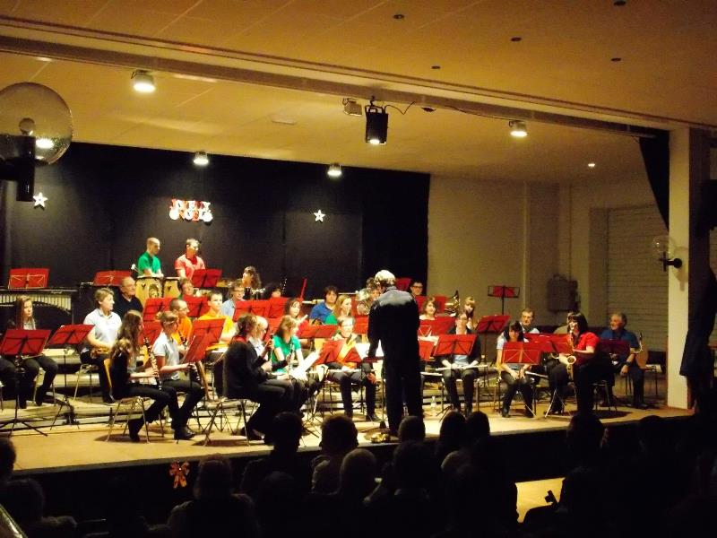 L'union musicale clairvalienne lors du concert de noël 2013