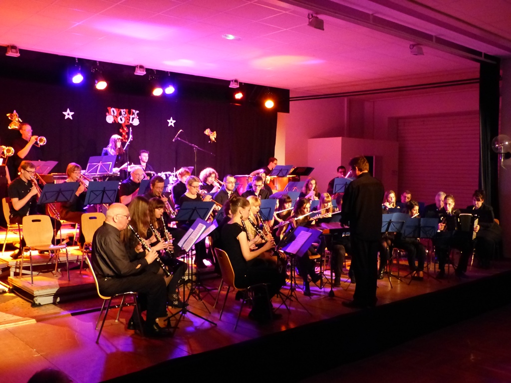 L'union musicale clairvalienne lors du concert de noël 2014
